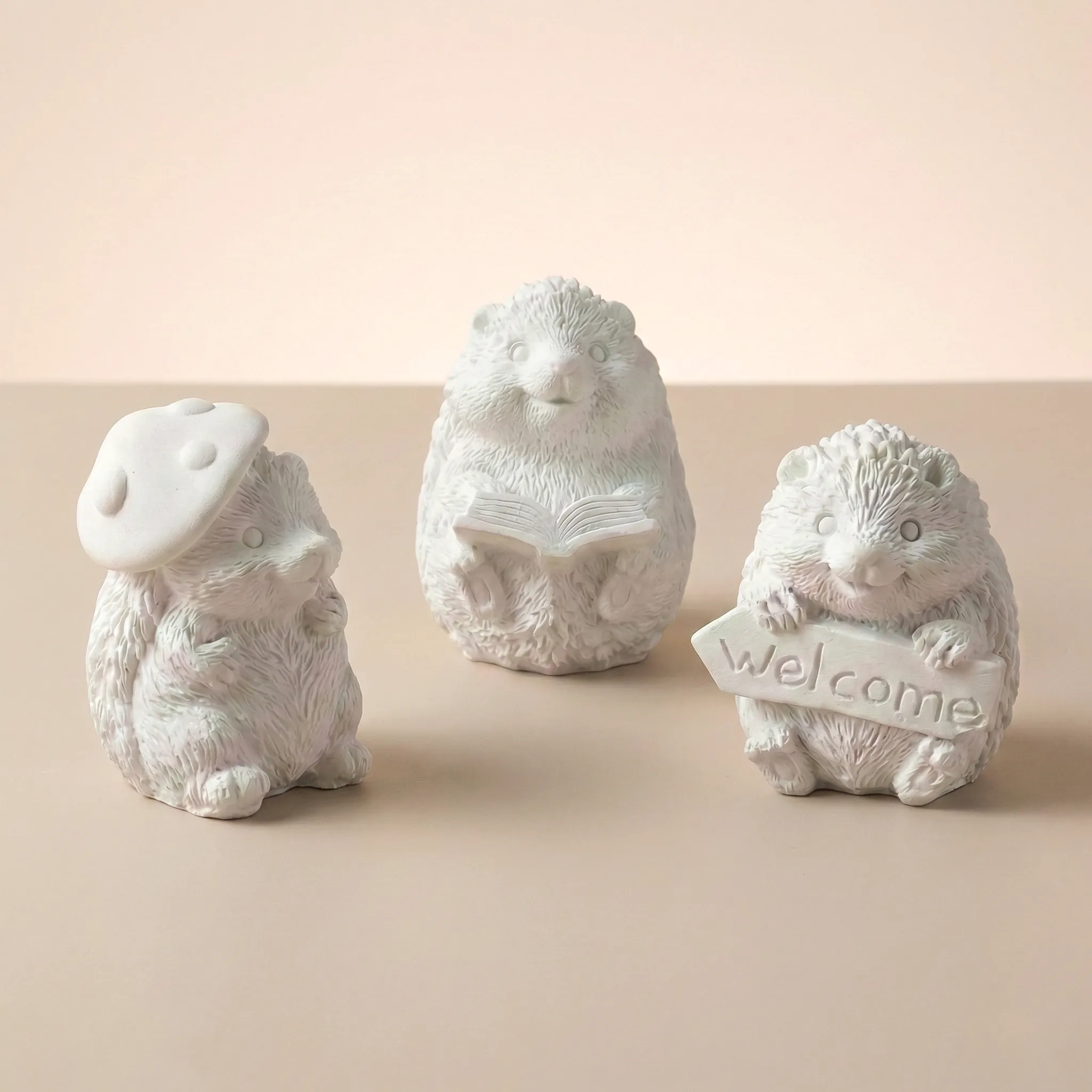 3'lü veya Tekli Kirpi Biblo Silikon Kalıp Seti